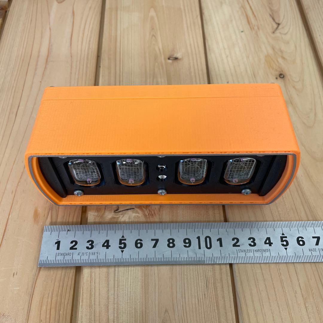 ニキシー管時計 NIXIE CLOCK 4桁 IN-12使用 オレンジ