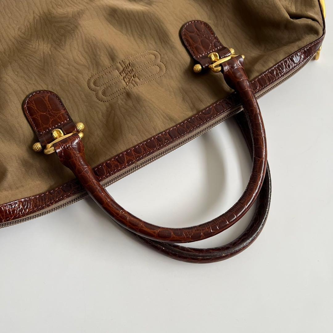 バッグ BALENCIAGA BB CROCO MINI BOSTON BAG
