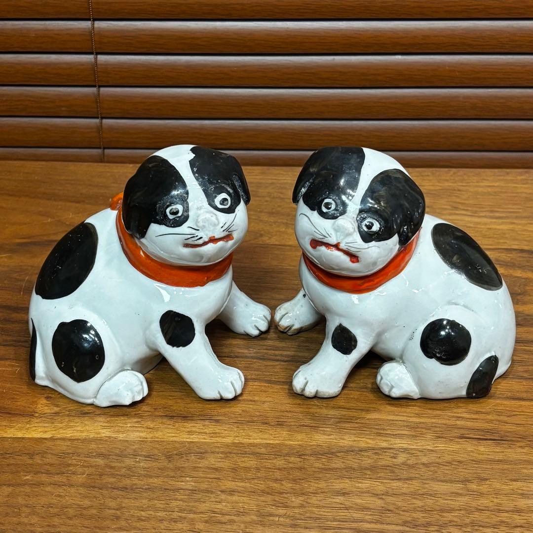 江戸時代　古伊万里　可愛い犬　狛犬