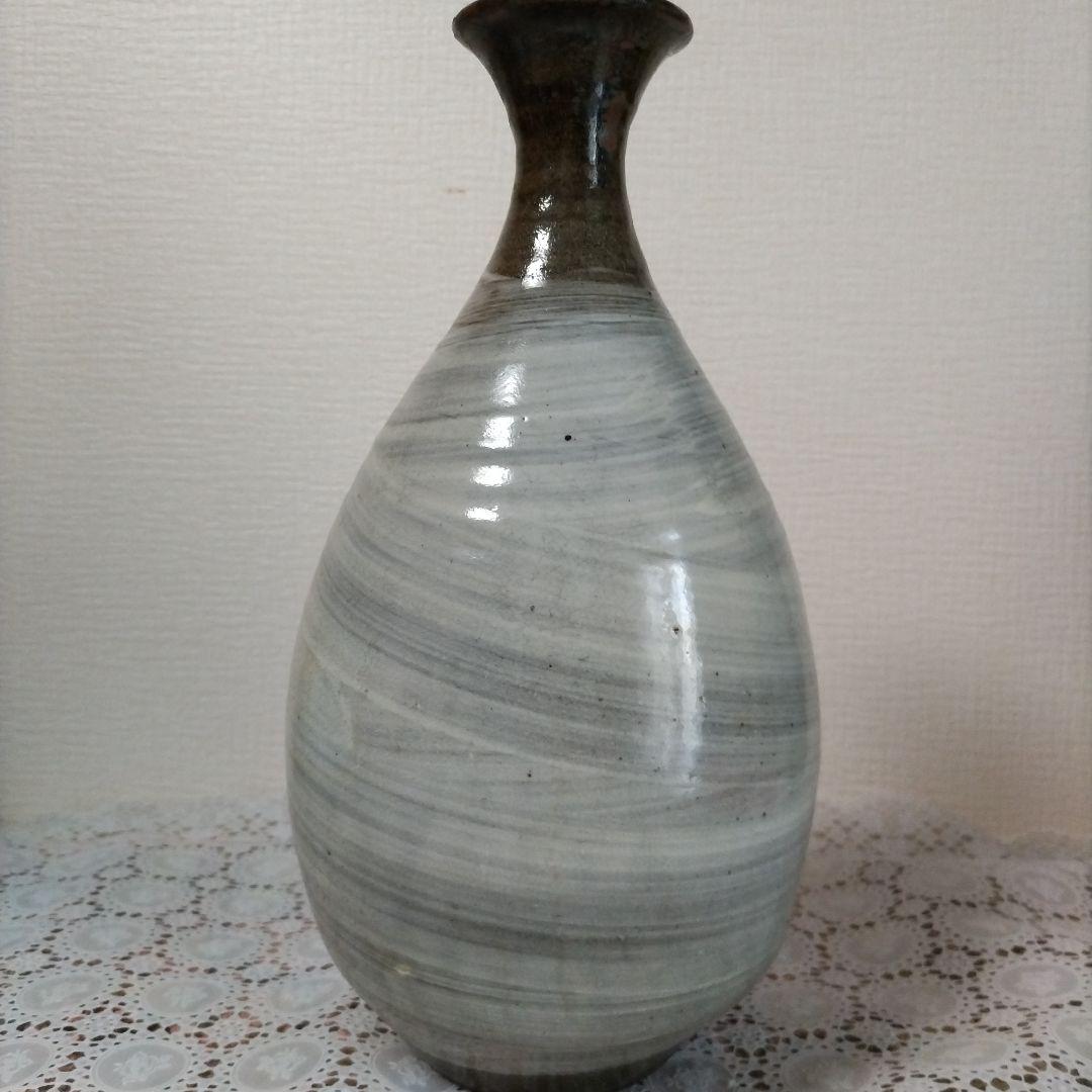 骨董品　唐津　刷毛目松紋瓶