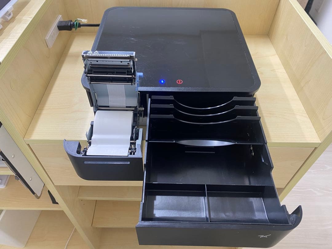 スター精密 mPOP レジ プリンターキャッシュドロワー POSレジ ロール紙付