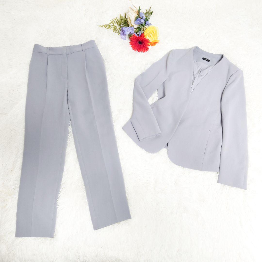■122 洗える プラステ 2024年モデル パンツスーツ ライトグレー S