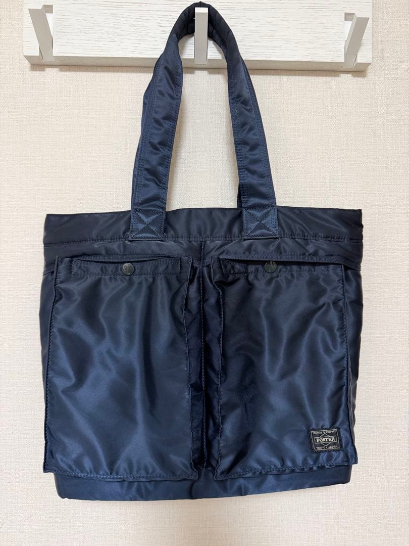 PORTER アイアンブルー A4トートバッグ 近年モデル PORTERチャック