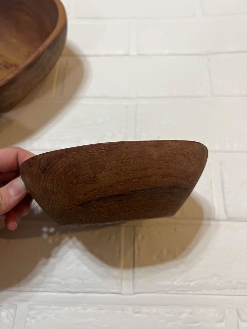 ボウル　タイ　天然木 サラダ　大鉢　器　サラダボウル　木製