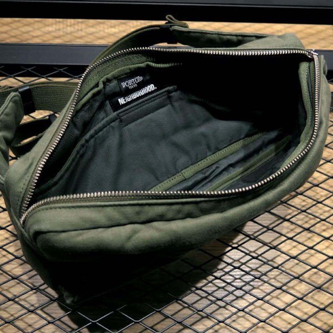 NEIGHBORHOOD×PORTER ウエストバッグ オリーブ F