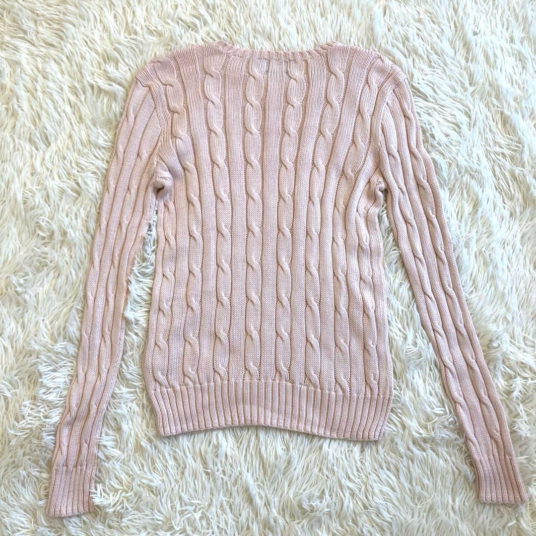 POLO RALPH LAUREN ピマコットン　ケーブルニット　ピンク
