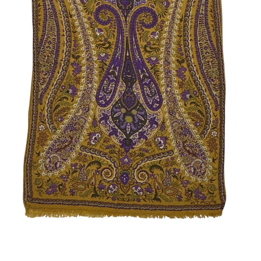 美品✨ETRO エトロ シルク混 イタリア製 大判ストール スカーフ ペイズリー
