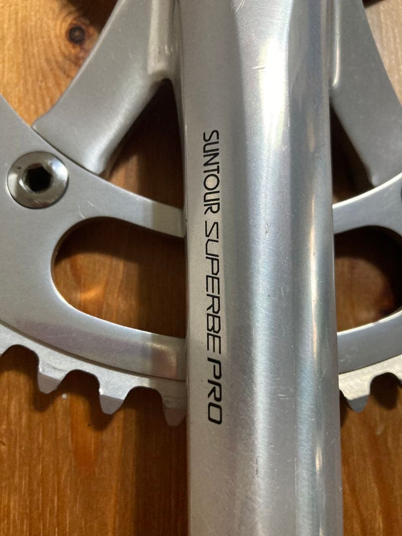 超希少 美品 サンツアー シュパーブプロ クランクセット 167.5 njs