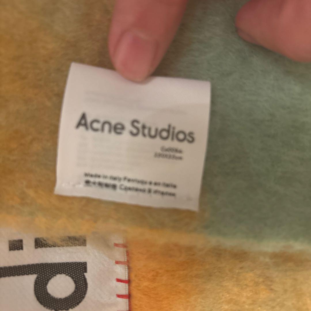 【美品】Acne Studios チェック柄モヘアマフラー