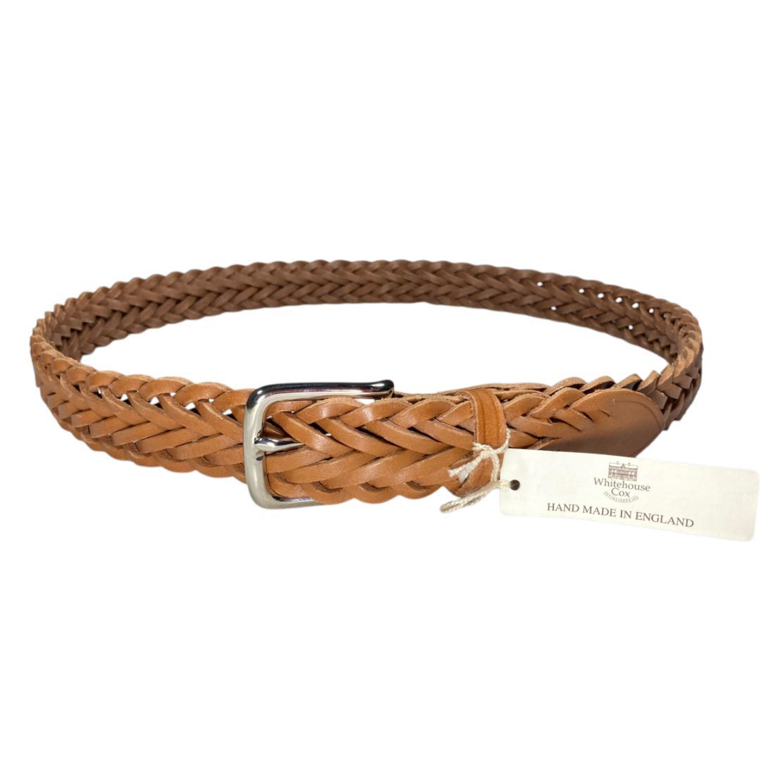 ホワイトハウスコックス メッシュベルト 32mm 茶36/90 L～XL 英国製