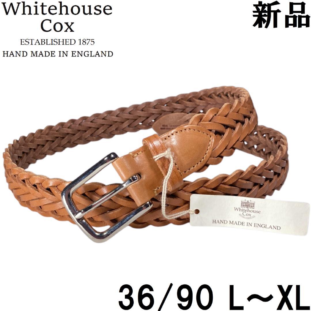 ホワイトハウスコックス メッシュベルト 32mm 茶36/90 L～XL 英国製