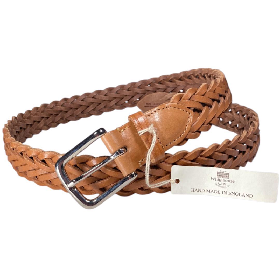 ホワイトハウスコックス メッシュベルト 32mm 茶36/90 L～XL 英国製