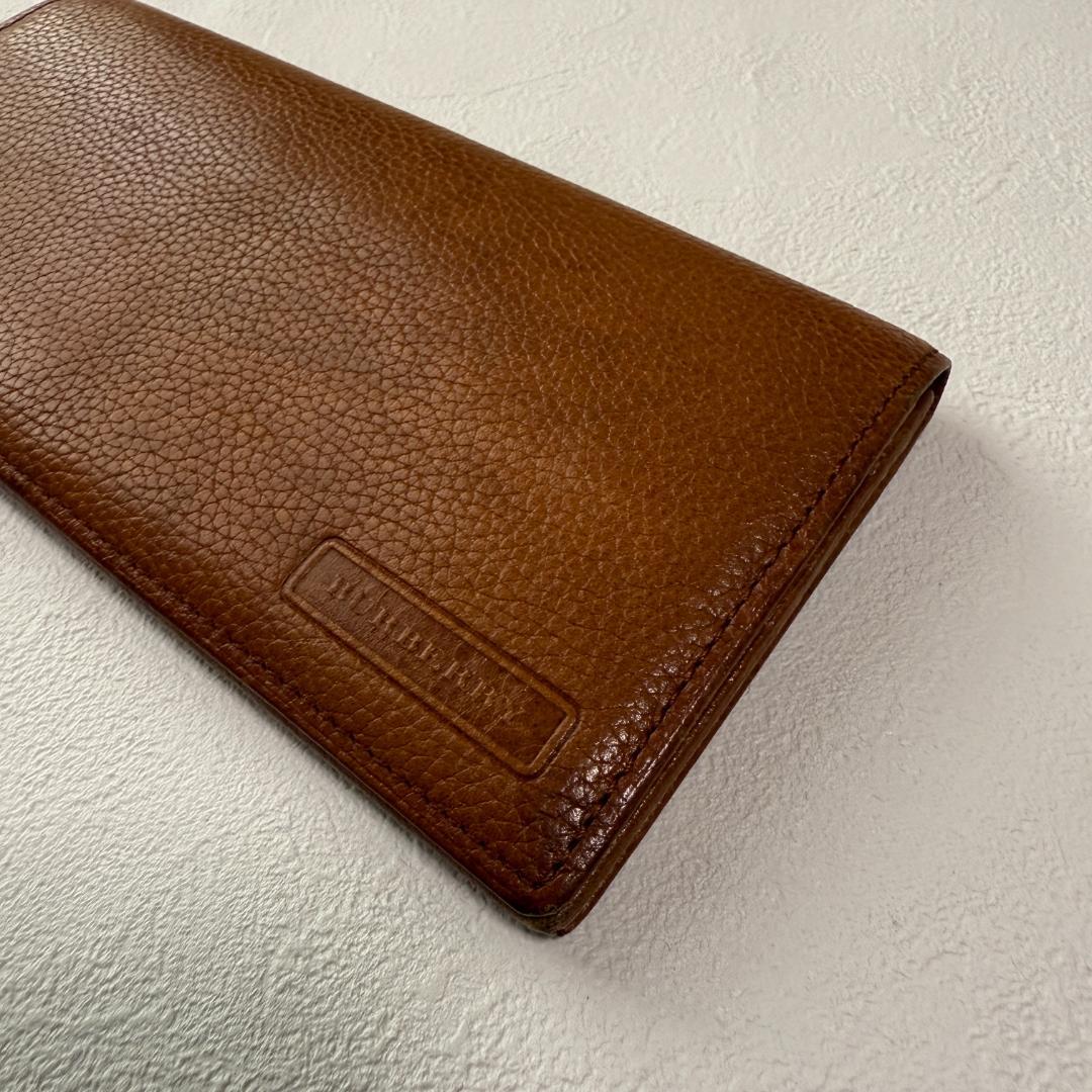 美品✨BURBERRY バーバリー 長財布 レザー ブラウン 内側ノバチェック