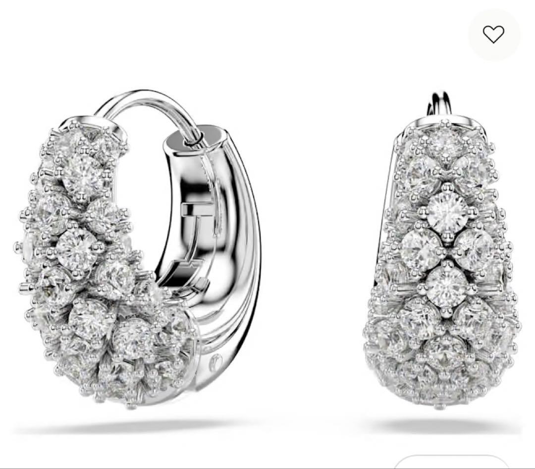 【スワロフスキー】Sublima フープピアス