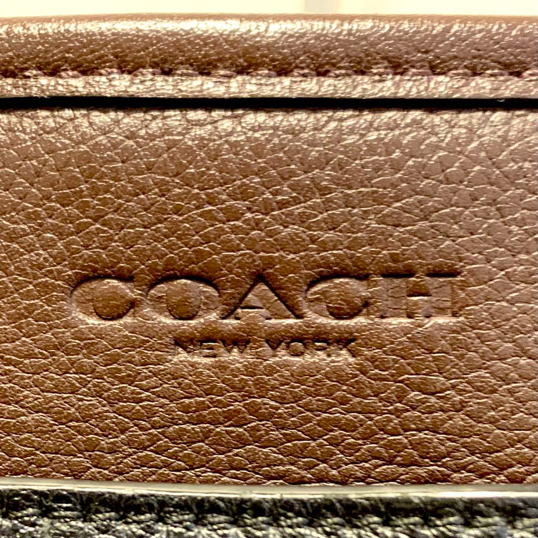 ★週末特価★ COACH メトロポリタン トート 黒×茶レザー A4