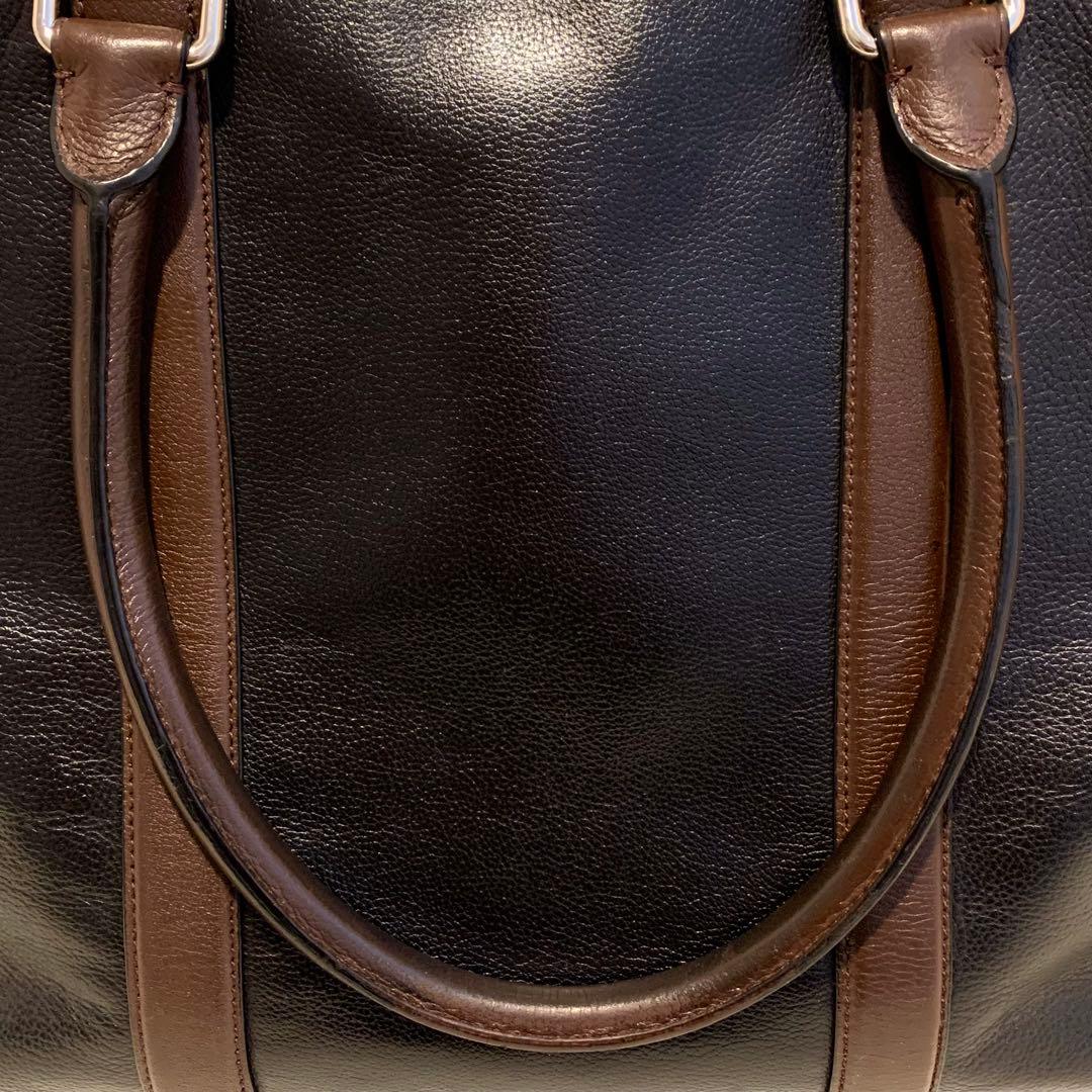★週末特価★ COACH メトロポリタン トート 黒×茶レザー A4