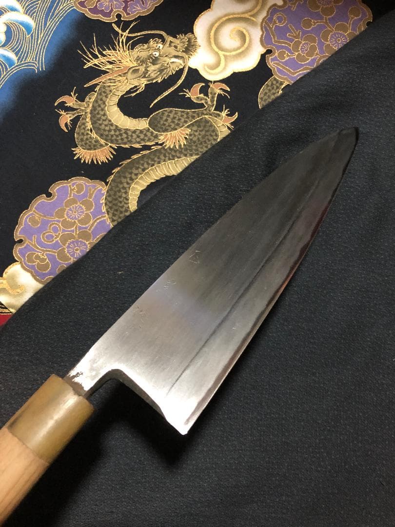 【研ぎ済み】最高級　青鋼・水牛口　正豊　薄出刃包丁　和包丁　ナイフ　料理　釣り