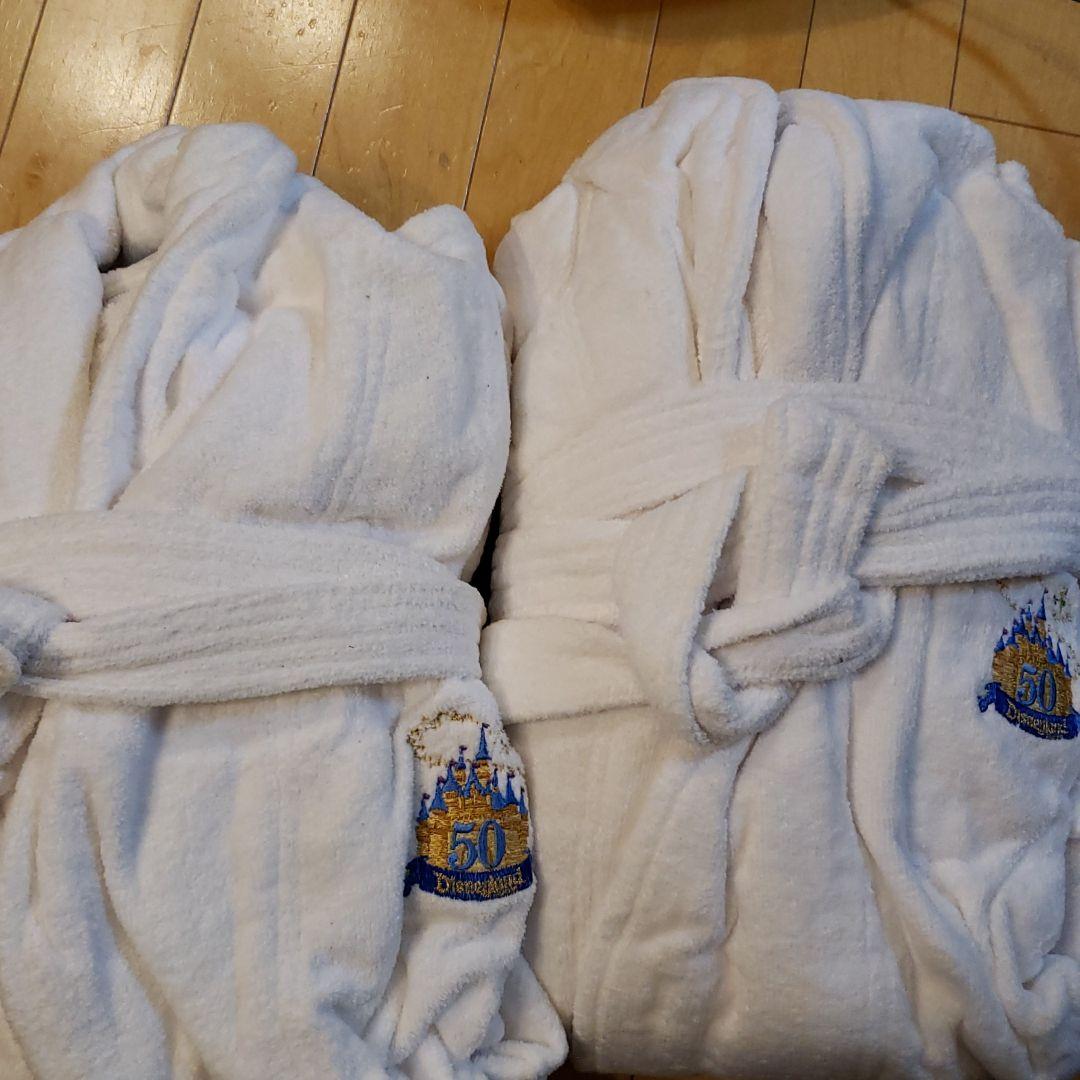 カリフォルニアディズニーランド 50周年 バスローブ 2枚セット