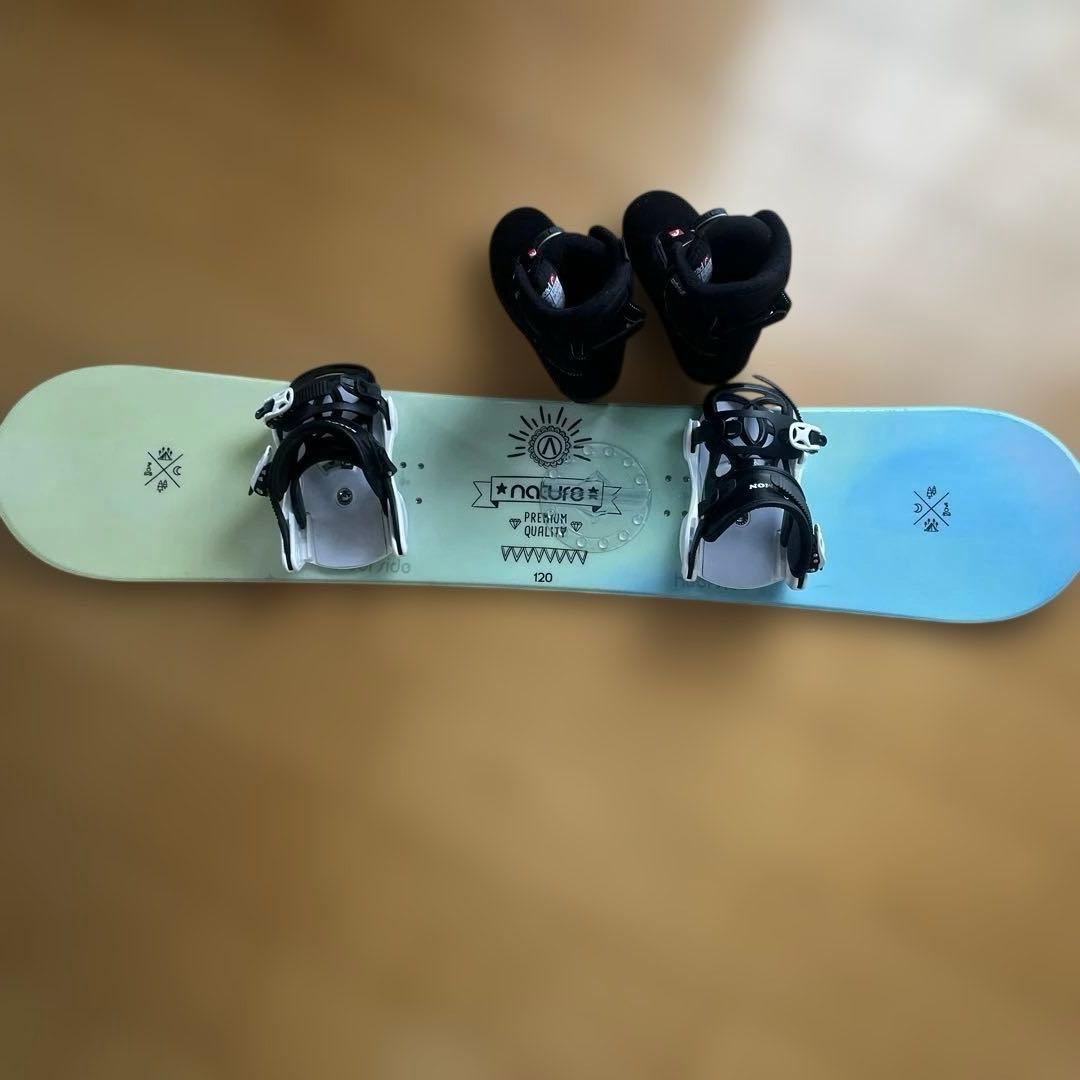 nature スノーボード120cmとHEADブーツ20.5-21.5cmセット