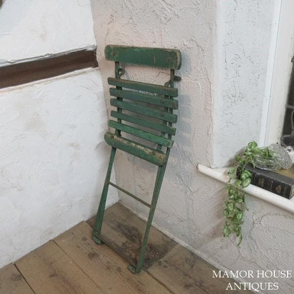 イギリス アンティーク 家具 フォールディングチェア 折り畳み式 英国4778e