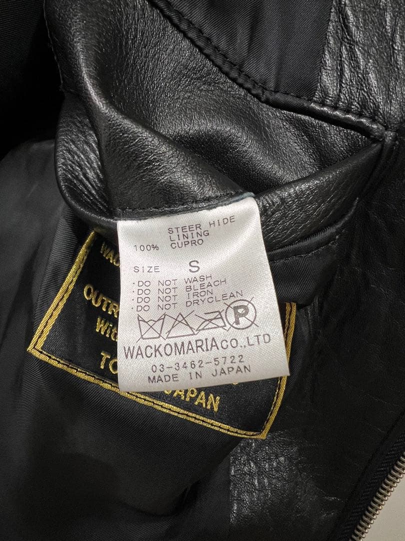 美品WACKO MARIA シングル ライダースジャケット 牛革 本革日本製
