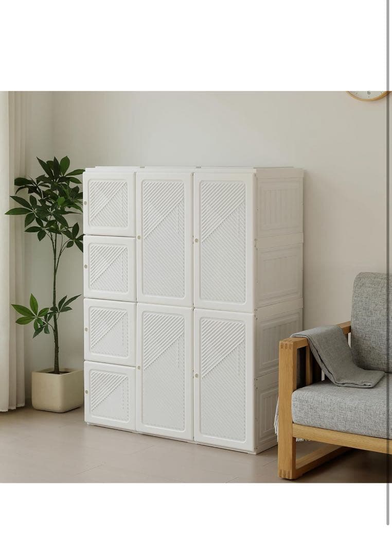 ワードローブ 折りたたみ 大容量収納 クローゼット 扉付き