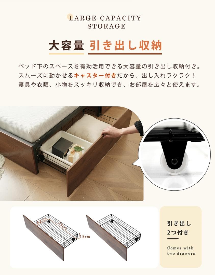 限定価格！パイプベッド 折りたたみ ベッドフレーム　コンパクト 折畳　WHITE