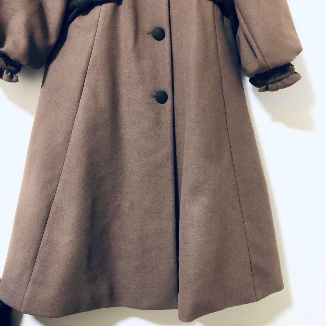 未使用品 青木美沙子 しまむら ロングコート ブラウン 3Lサイズ