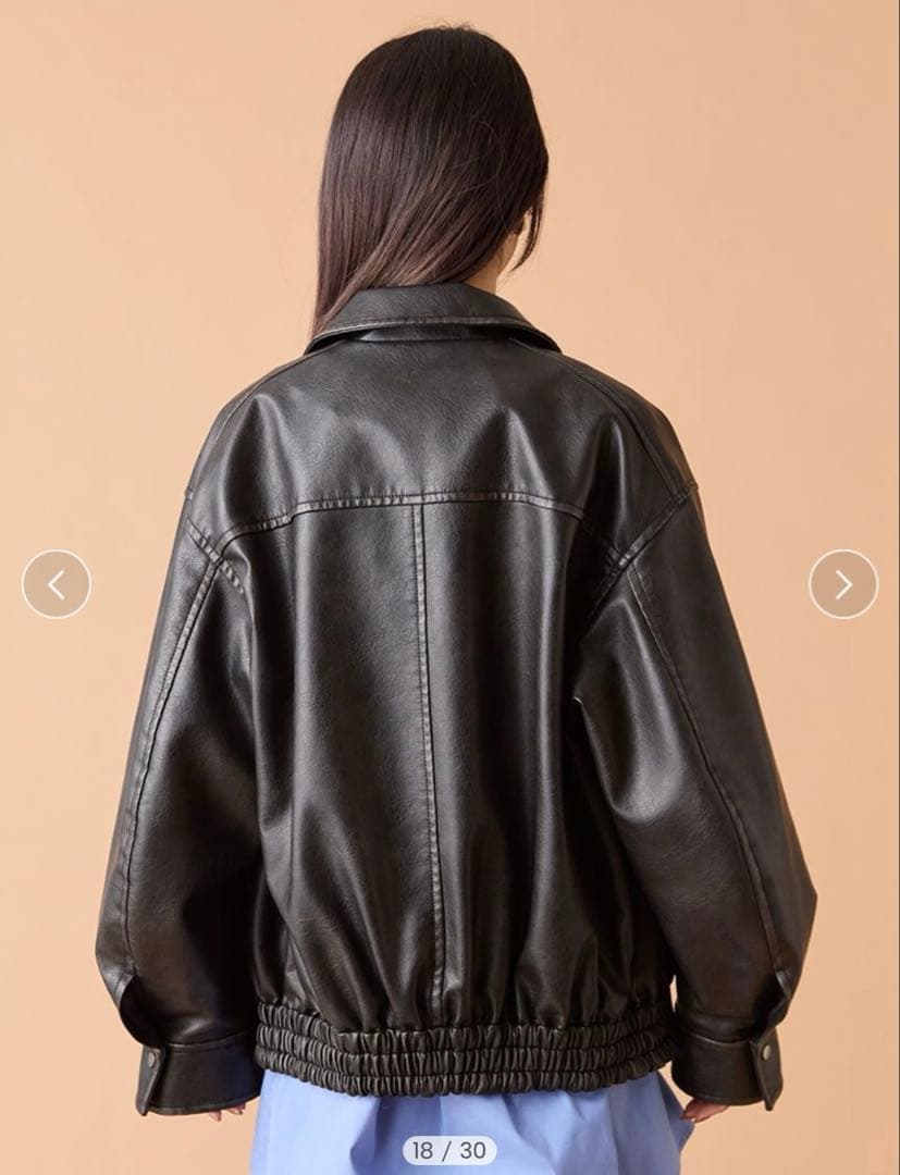 Lilybrown ヴィンテージフェイクレザーブルゾン