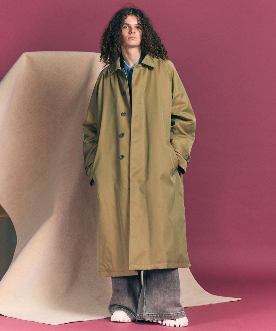 ジャケット・アウター Suvin Cotton Gabardine Balmacaan Coat