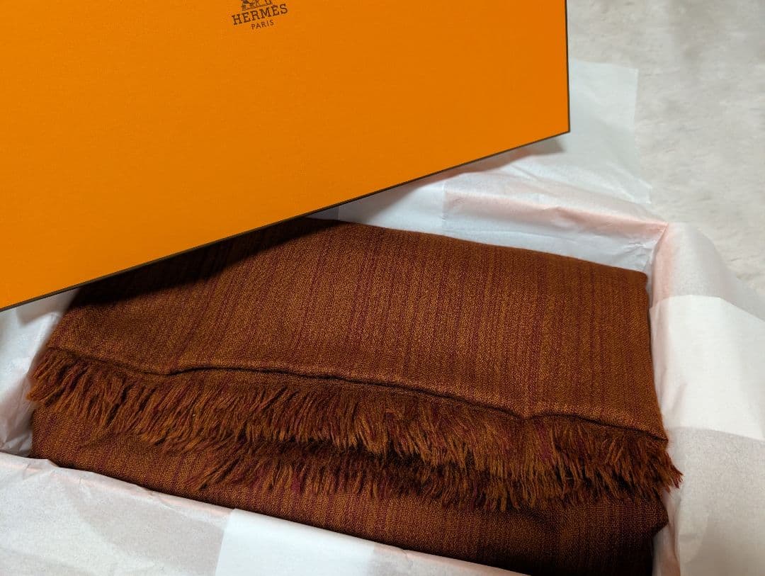 エルメス　レア　大判 カシミアショール　美品