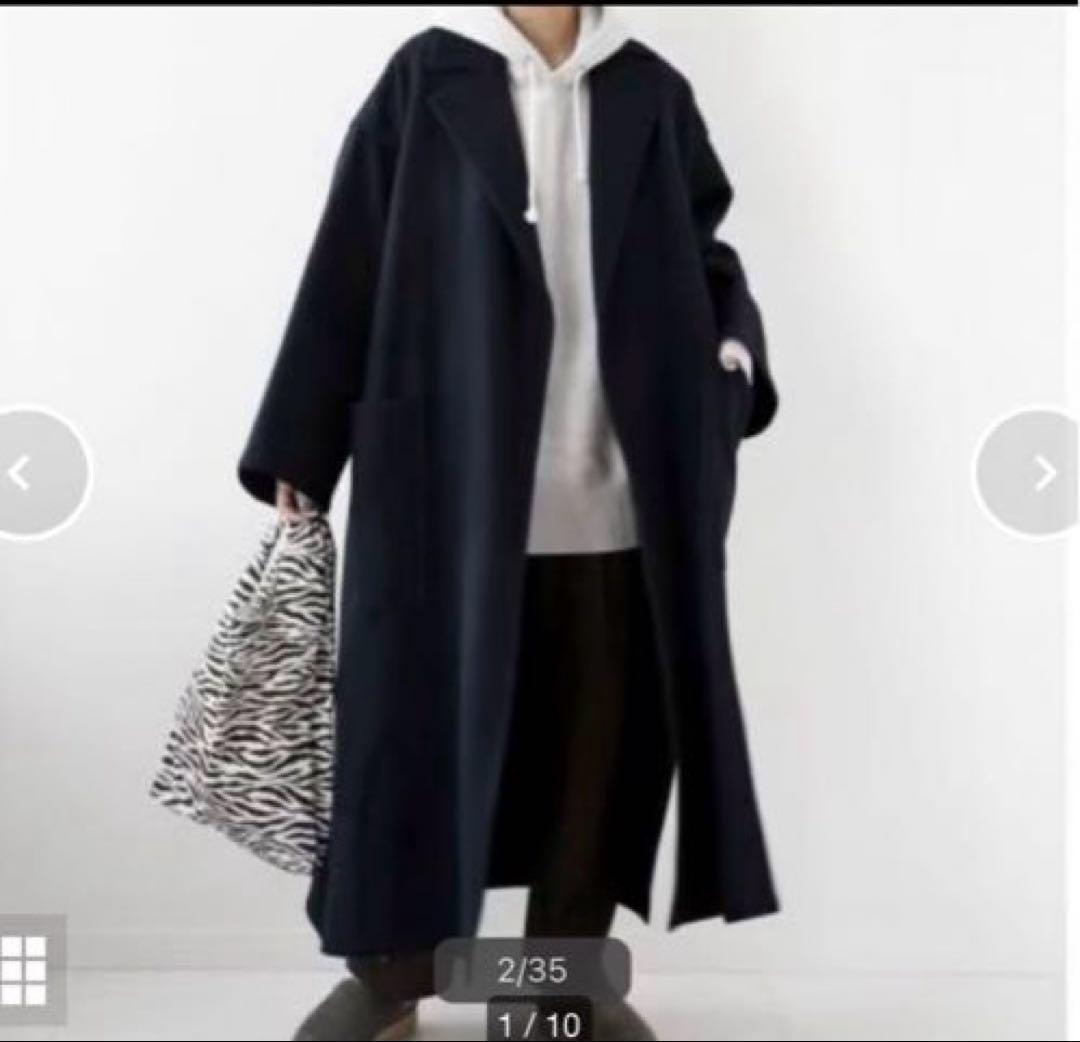 オーバーサイズ　フラット　厚手　ロングコート　ロンドントラディション