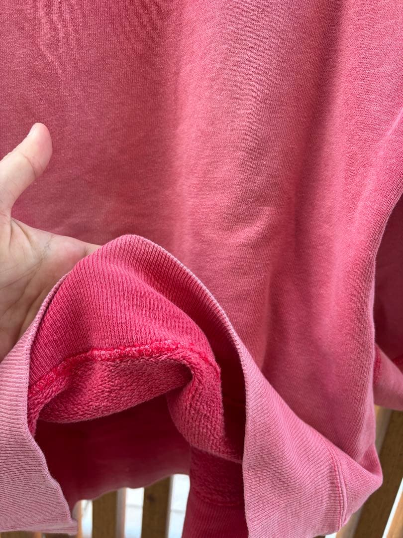 て*～様 50s 60s 鬼フェード 赤パーカー ピンク ヴィンテージ スウェッ