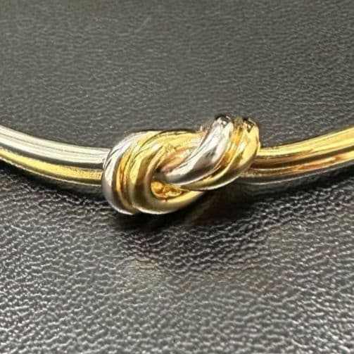 未使用級✨セリーヌ　Knot Double Bracelet　ゴールド×シルバー