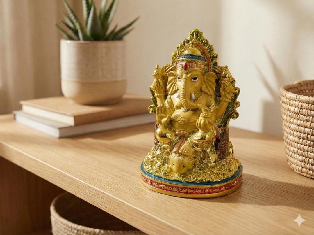 黄金ガネーシャ像 運気上昇・商売繁盛 夢を叶えるゾウ 守護神