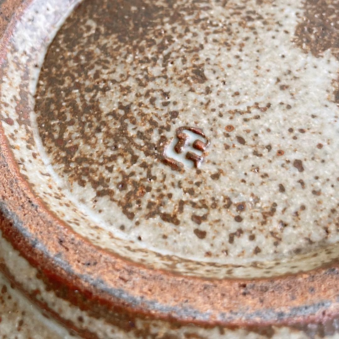 益子焼 指描7寸皿 4枚 神谷正一 作家 和食器 民藝