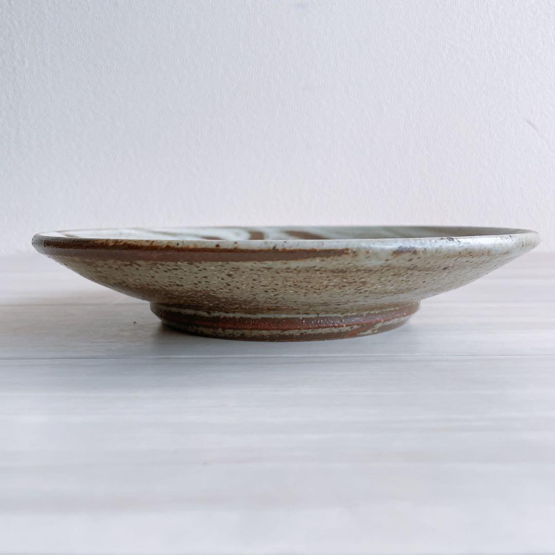 益子焼 指描7寸皿 4枚 神谷正一 作家 和食器 民藝