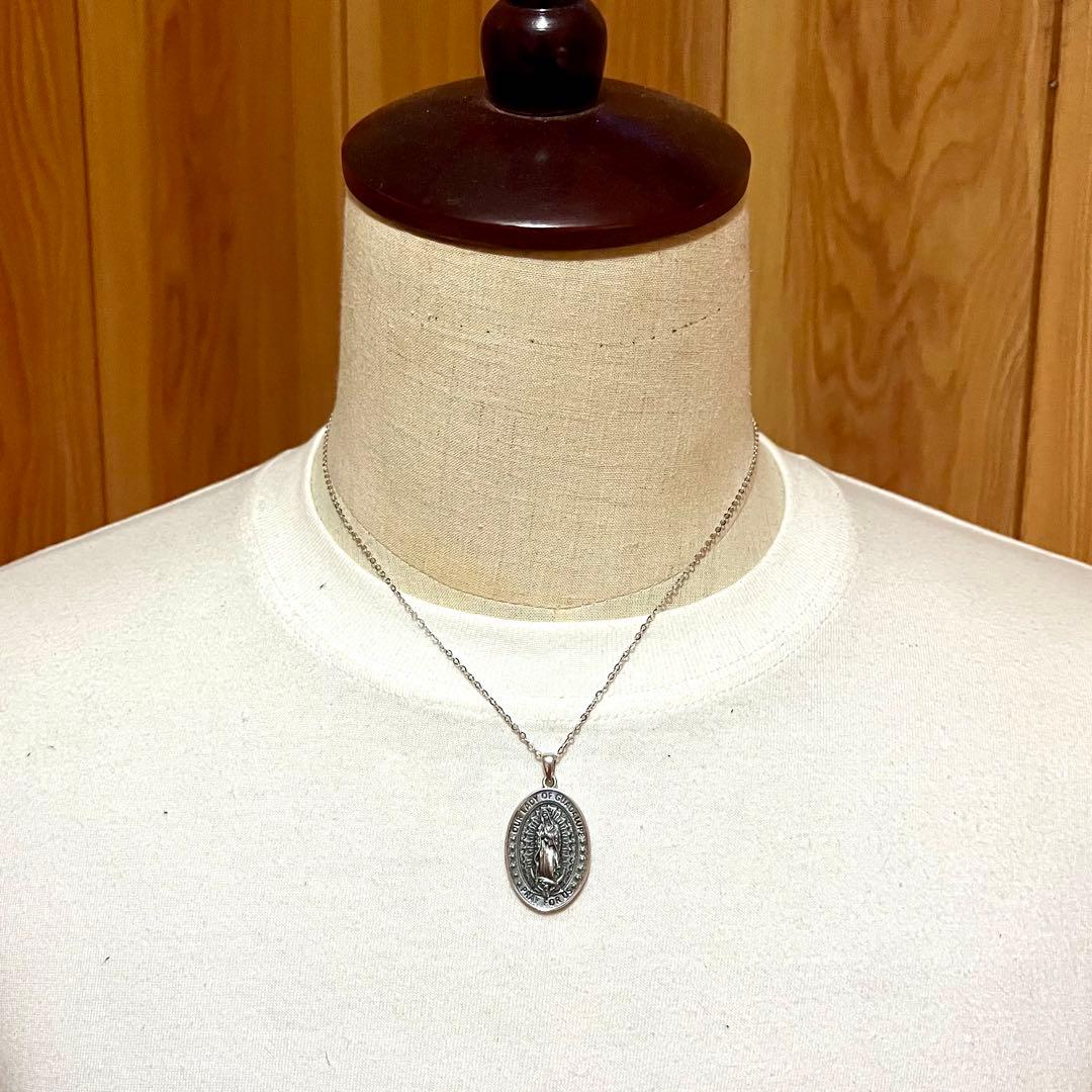 3D(立体)彫刻マリアメダルネックレス｜Silver925｜シルバー925