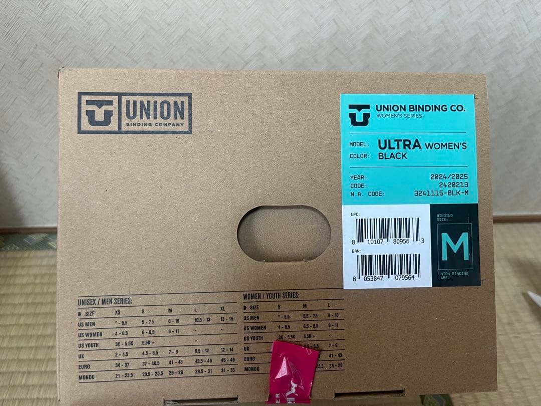 UNION スノーボードビンディング ブラック