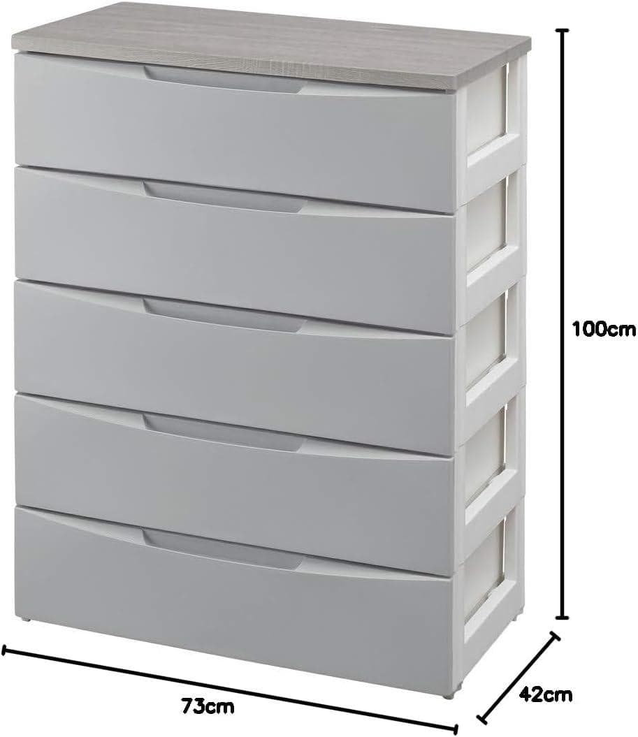 アイリスオーヤマ チェスト 5段 木目調天板チェスト 衣装ケース 収納ケース