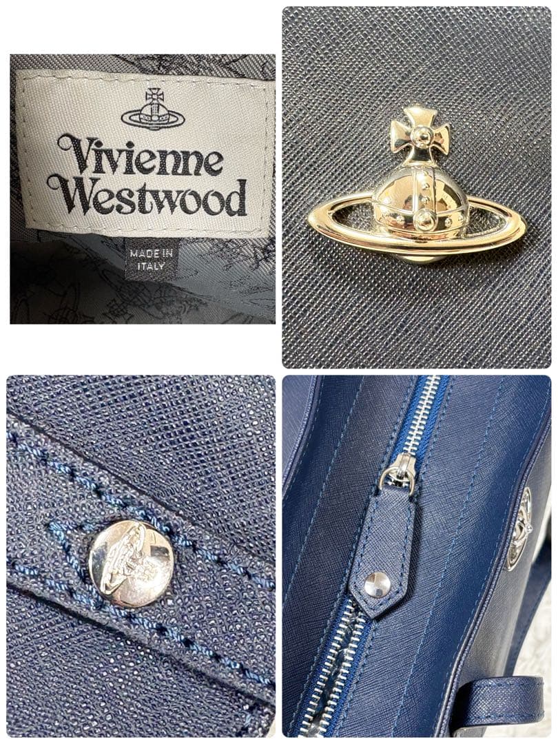 ヴィヴィアンウエストウッド レザー トートバッグビジネスバッグ レザー オーブ