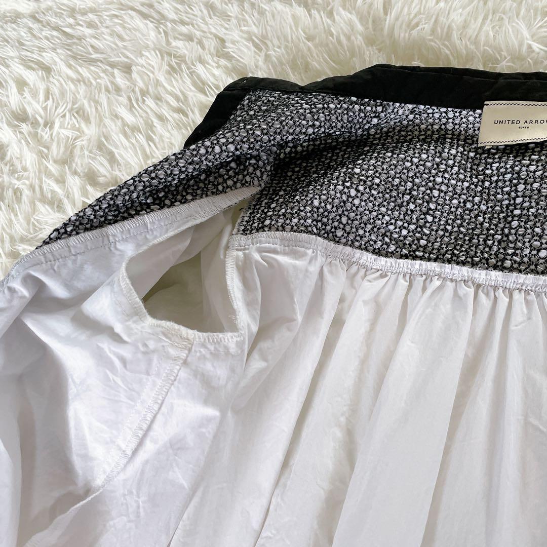 希少✨【ユナイテッドアローズ】エンブロイダリー コンビ ショートスリーブブラウス