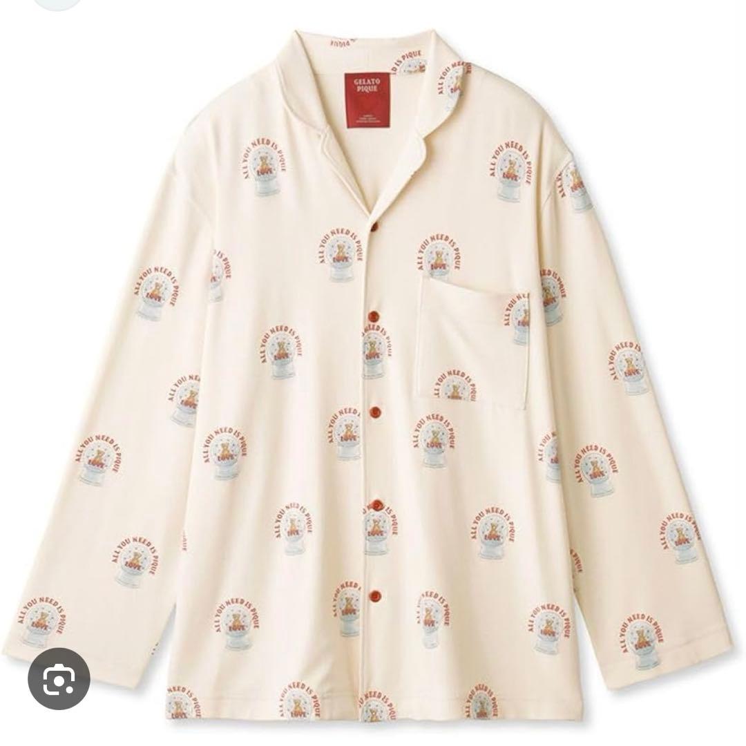 ジェラピケ2023ホリデー スノードームベア 上下セット