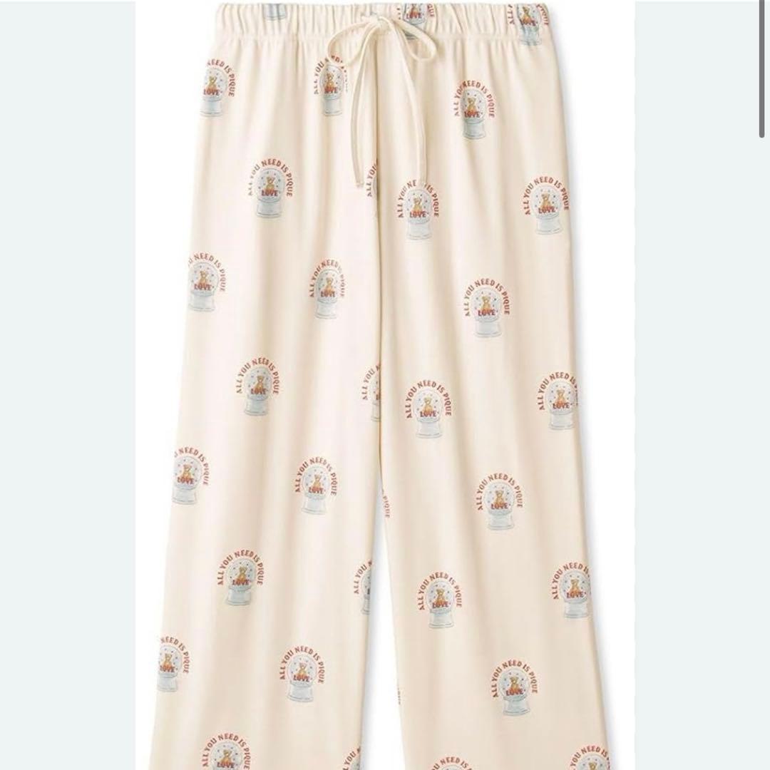 ジェラピケ2023ホリデー スノードームベア 上下セット