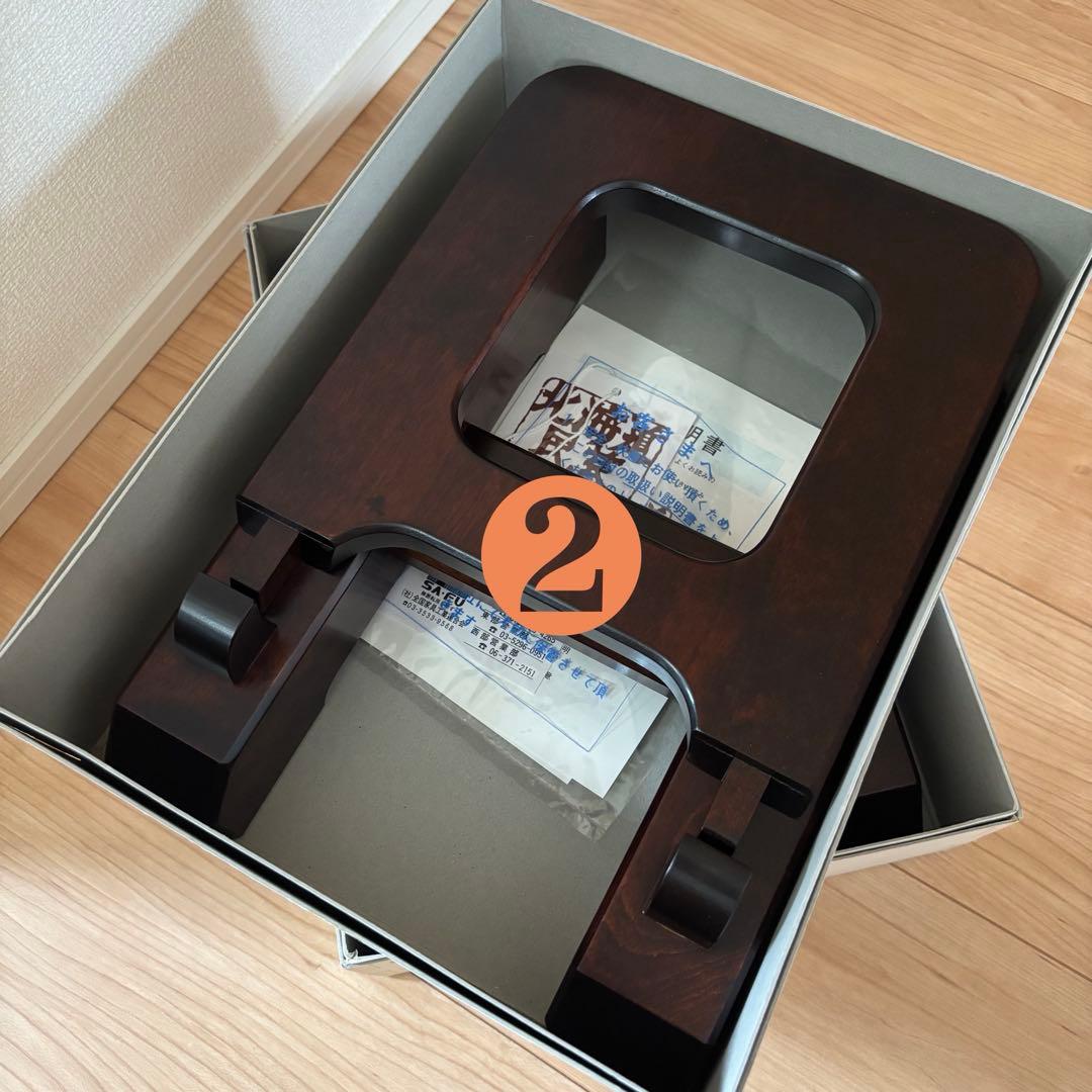 レア未使用★北海道民芸家具 皿立て 額立て　大サイズ　木製 プレートスタンド❶