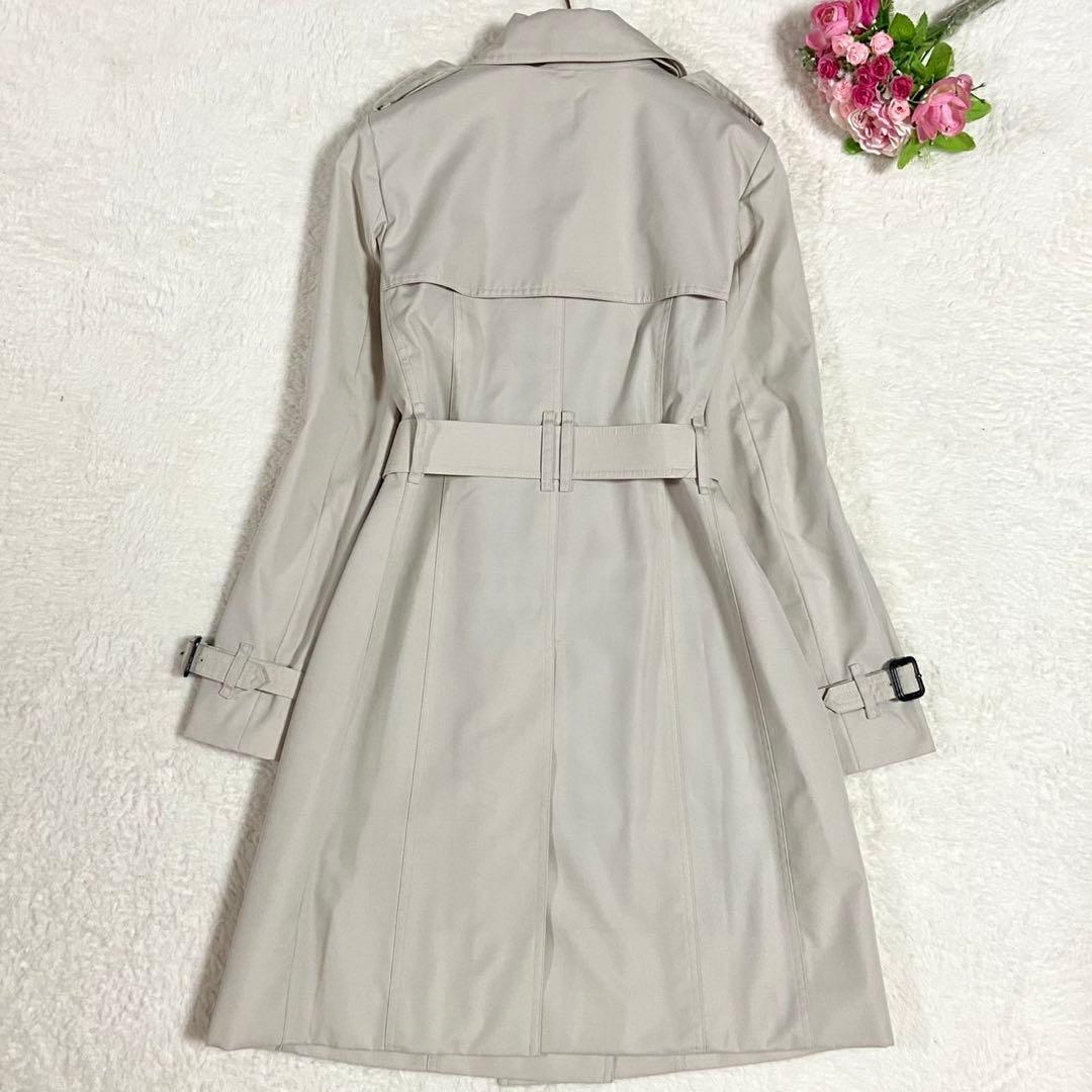 極美品● バーバリーロンドン トレンチコート ベルト ノバチェック ベージュ M