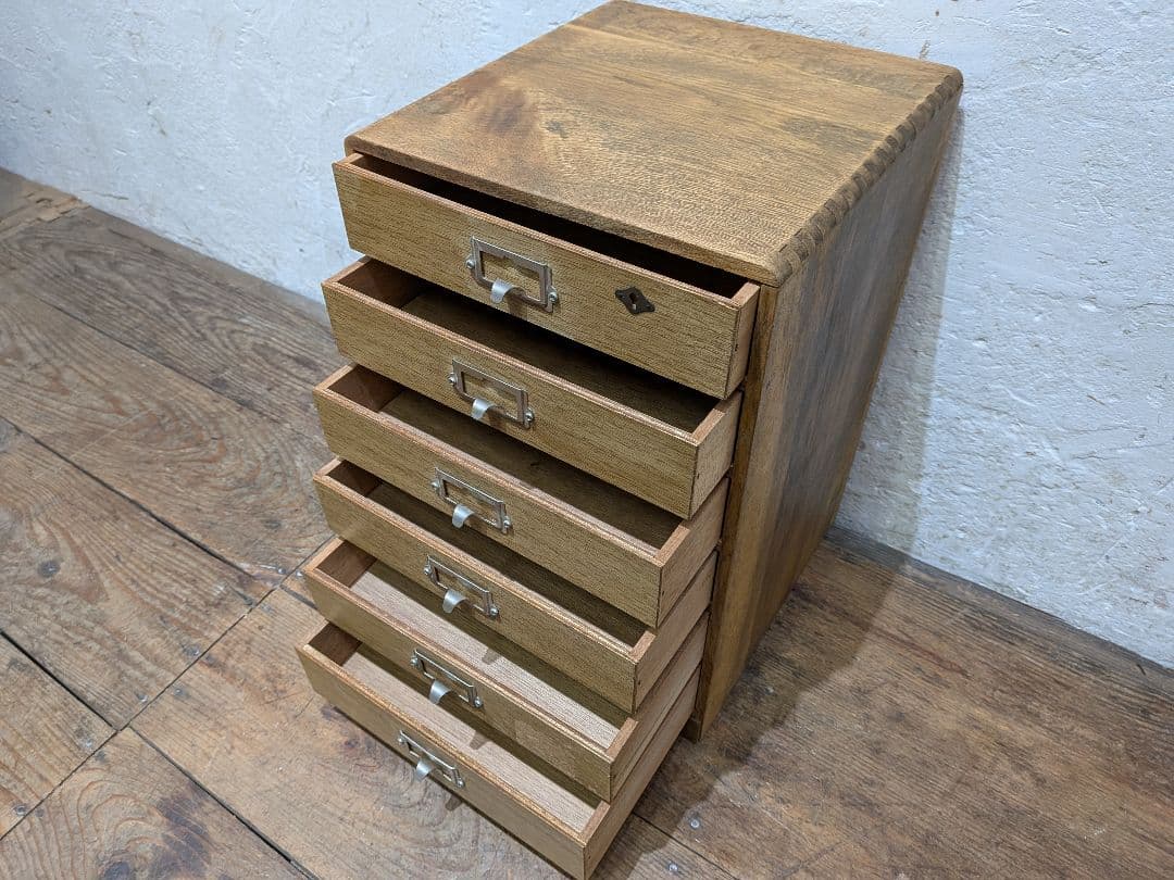 1101 ビンテージ　収納6杯　小引き出し　書類ケース　小物入れ　レトロ　ラック