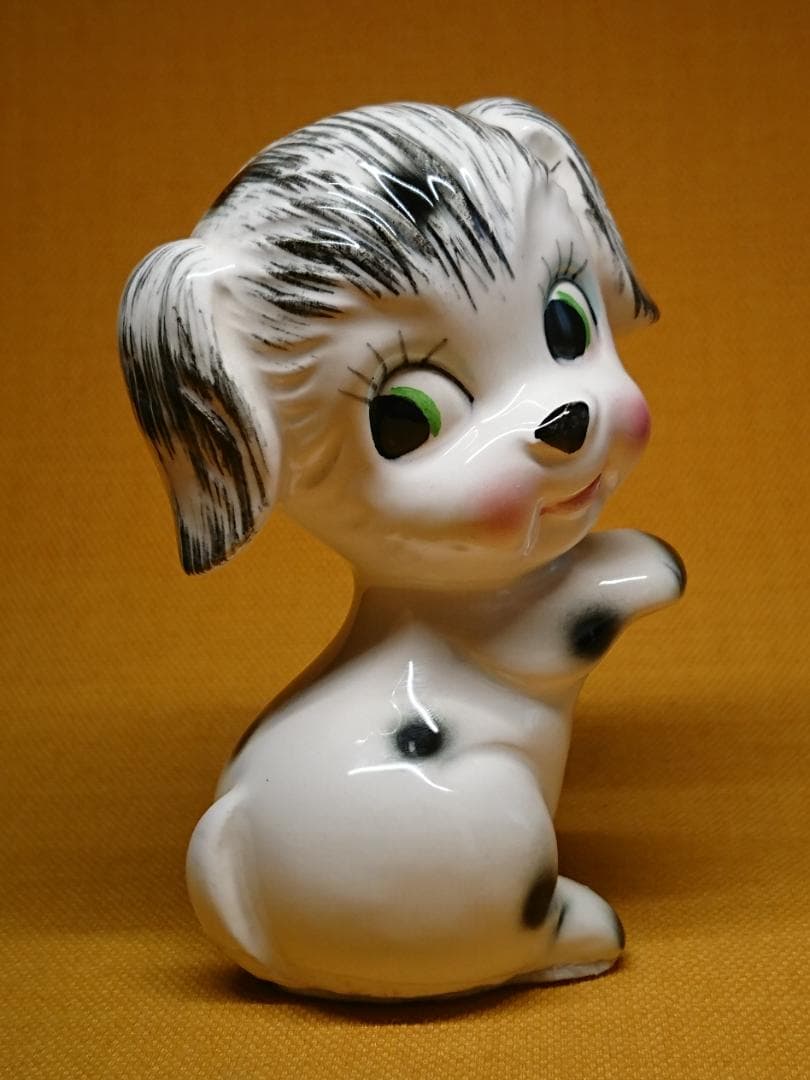 【美品】イヌ　ネコ　陶器　オブジェ　置物　インテリア　工芸品　美術品　A1068