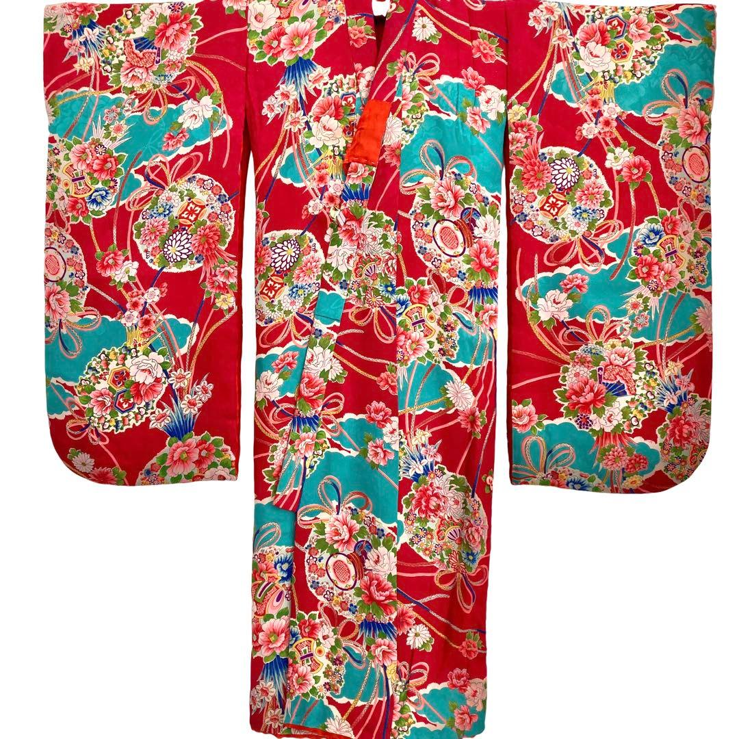 アンティーク3歳 女の子 子供着物 七五三 アンティーク着物 NO110