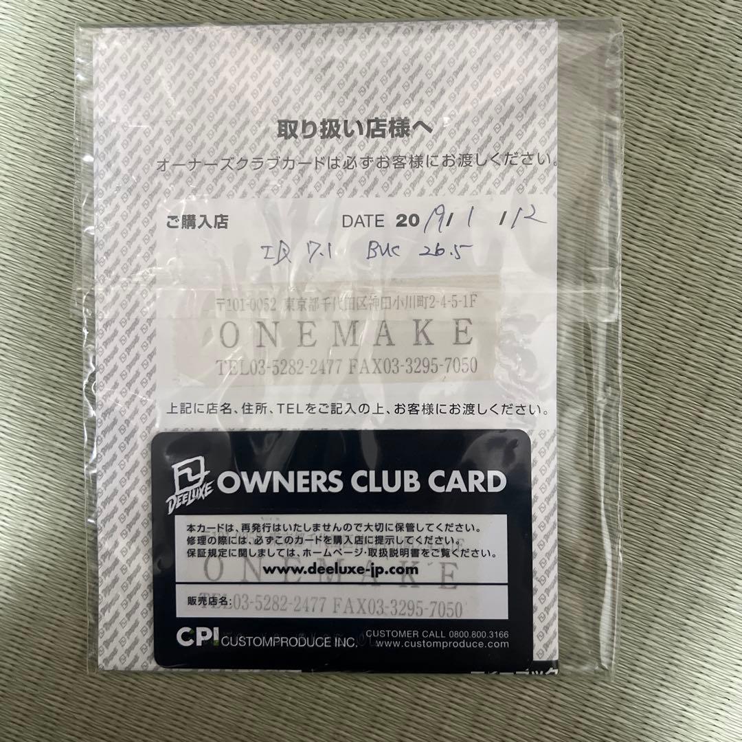 18-19DEELUXE ID7.1 BLACKディーラックス 美品26.5cm